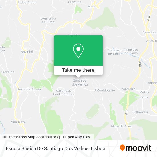 Escola Básica De Santiago Dos Velhos map