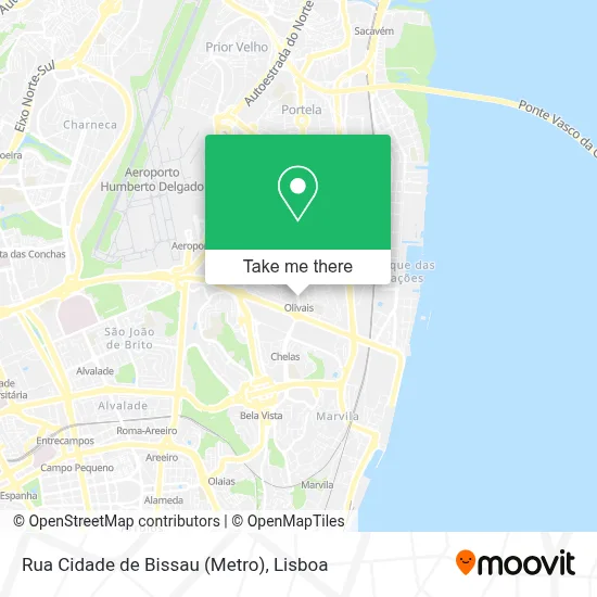 Rua Cidade de Bissau (Metro) map