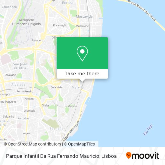 Parque Infantil Da Rua Fernando Mauricio mapa