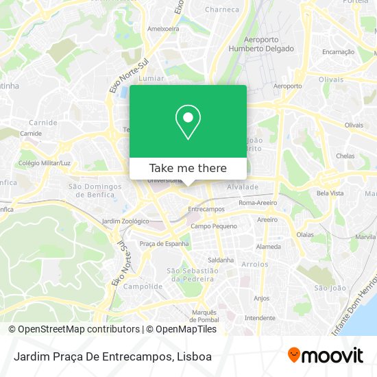 Jardim Praça De Entrecampos map