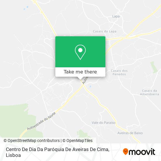 Centro De Dia Da Paróquia De Aveiras De Cima mapa