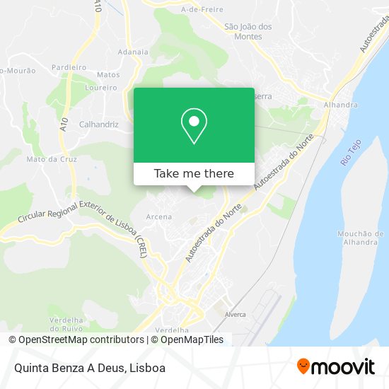Quinta Benza A Deus mapa