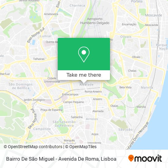 Bairro De São Miguel - Avenida De Roma map