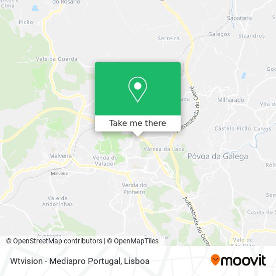 Wtvision - Mediapro Portugal mapa