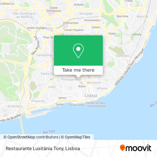 Restaurante Lusitânia Tony map