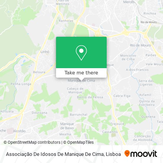 Associação De Idosos De Manique De Cima map