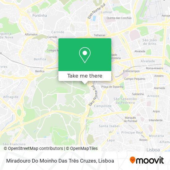 Miradouro Do Moinho Das Três Cruzes mapa