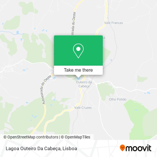 Lagoa Outeiro Da Cabeça mapa