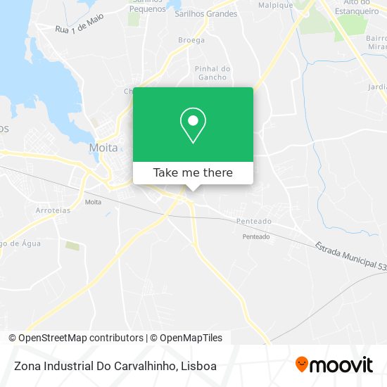 Zona Industrial Do Carvalhinho map