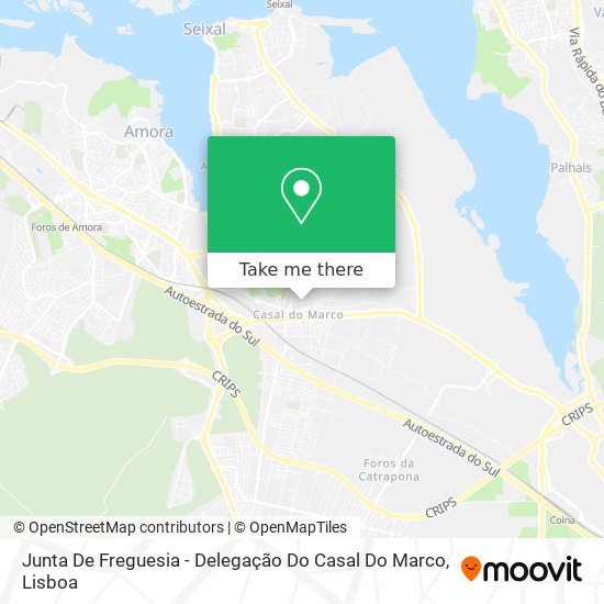 Junta De Freguesia - Delegação Do Casal Do Marco mapa