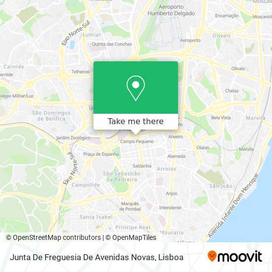 Junta De Freguesia De Avenidas Novas mapa