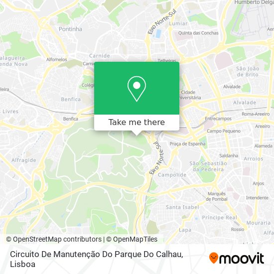 Circuito De Manutenção Do Parque Do Calhau map