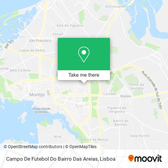 Campo De Futebol Do Bairro Das Areias mapa