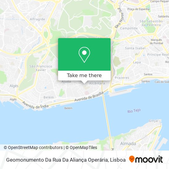Geomonumento Da Rua Da Aliança Operária map