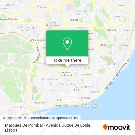 Marquês De Pombal - Avenida Duque De Loulé map