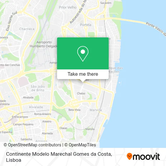 Continente Modelo Marechal Gomes da Costa map