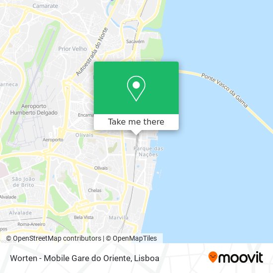 Worten - Mobile Gare do Oriente map