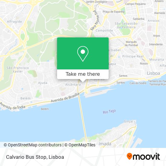 Calvario Bus Stop map