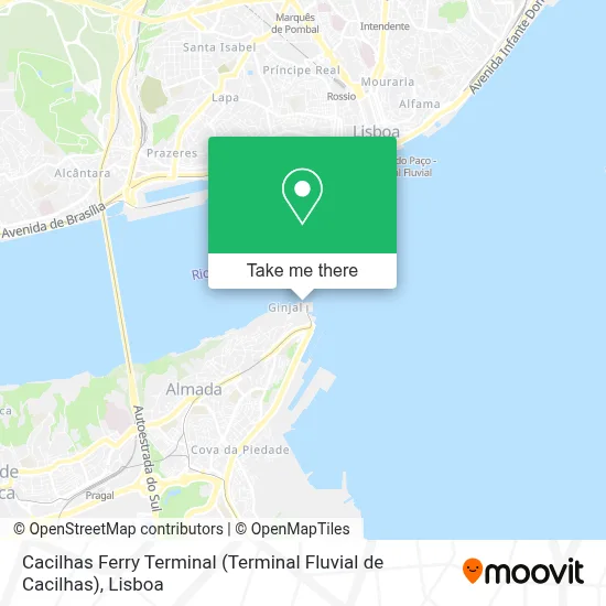 Cacilhas Ferry Terminal (Terminal Fluvial de Cacilhas) map