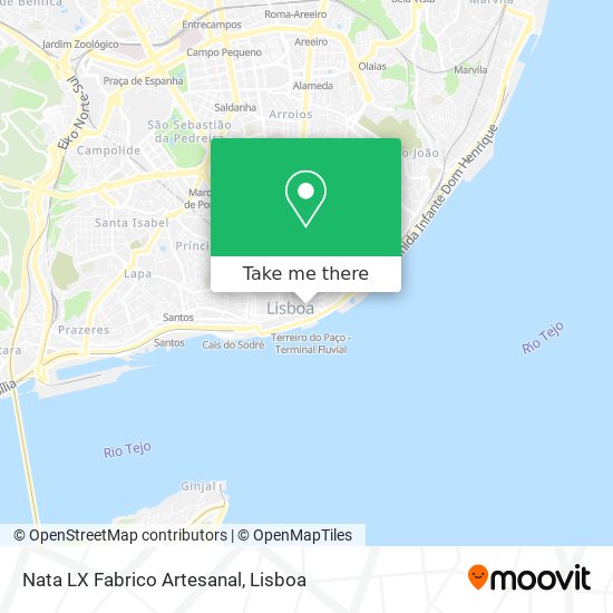 Nata LX Fabrico Artesanal map