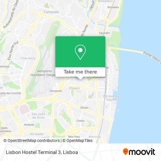 Lisbon Hostel Terminal 3 mapa