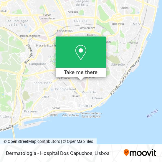 Dermatologia - Hospital Dos Capuchos mapa