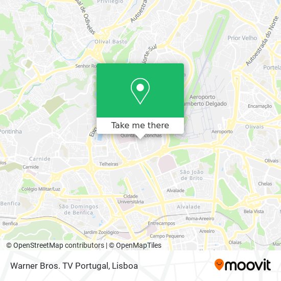 Warner Bros. TV Portugal map