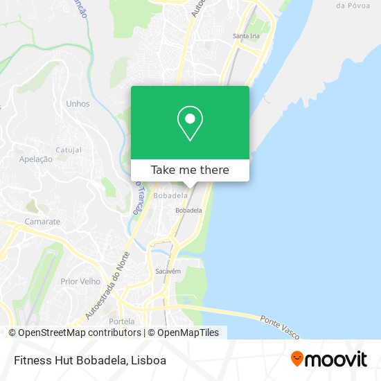 Fitness Hut Bobadela mapa