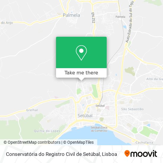 Conservatória do Registro Civil de Setúbal mapa