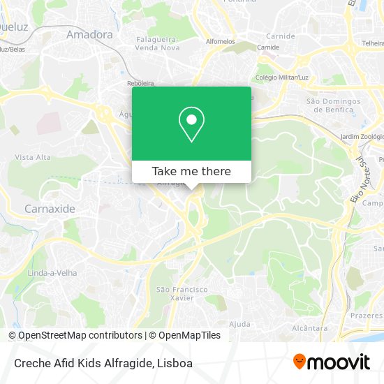 Creche Afid Kids Alfragide map