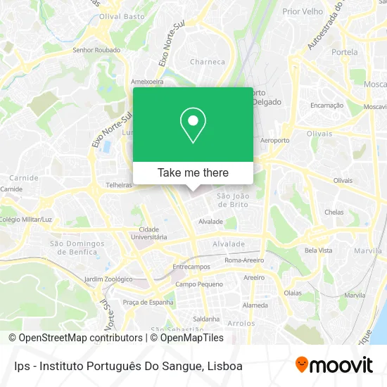Ips - Instituto Português Do Sangue map