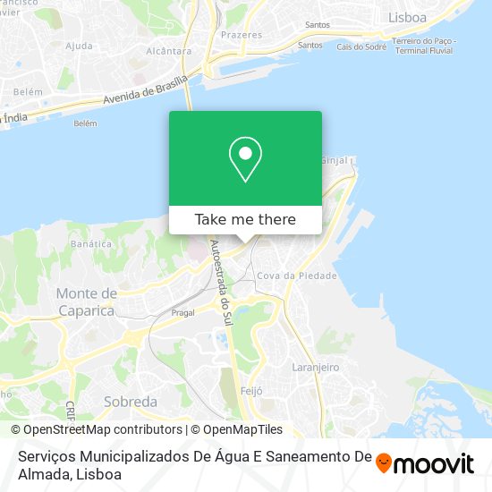 Serviços Municipalizados De Água E Saneamento De Almada mapa