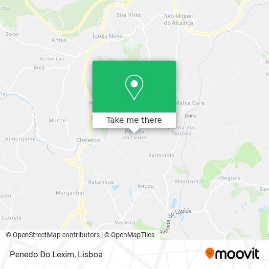 Penedo Do Lexim mapa