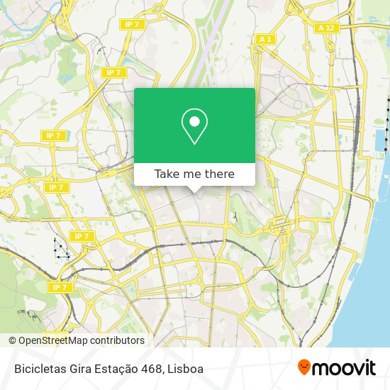 Bicicletas Gira Estação 468 map