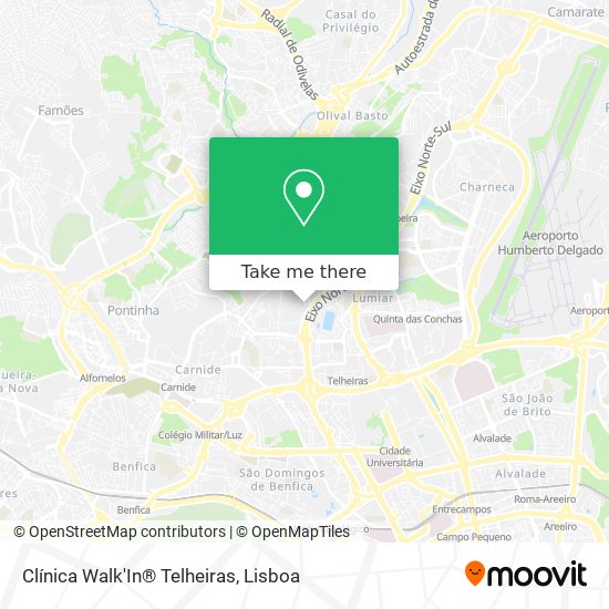 Clínica Walk'In® Telheiras map