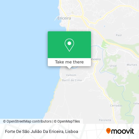 Forte De São Julião Da Ericeira mapa