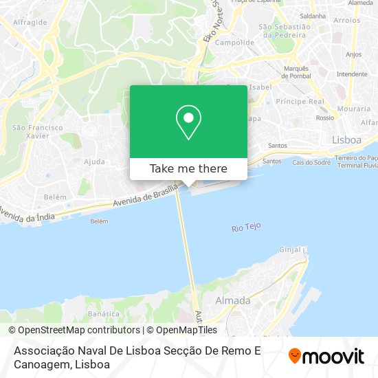 Associação Naval De Lisboa Secção De Remo E Canoagem map