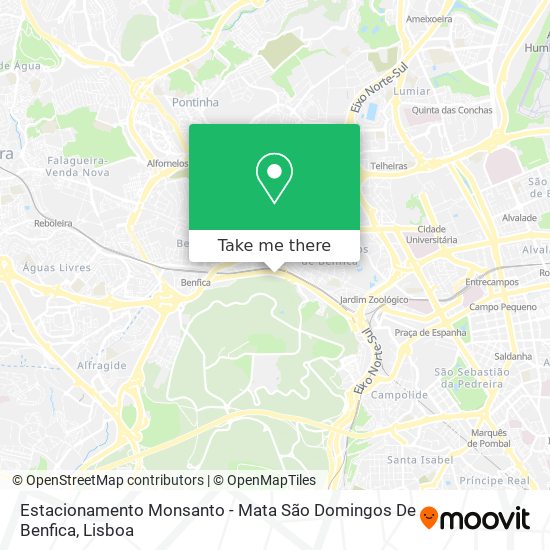 Estacionamento Monsanto - Mata São Domingos De Benfica map