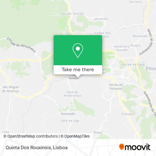 Quinta Dos Rouxinóis map