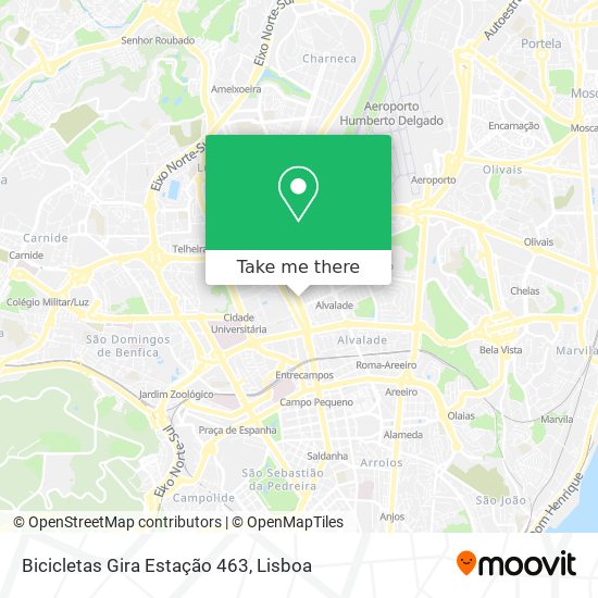Bicicletas Gira Estação 463 map