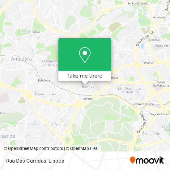 Rua Das Garridas mapa