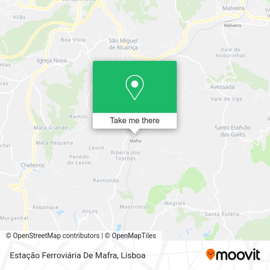Estação Ferroviária De Mafra mapa