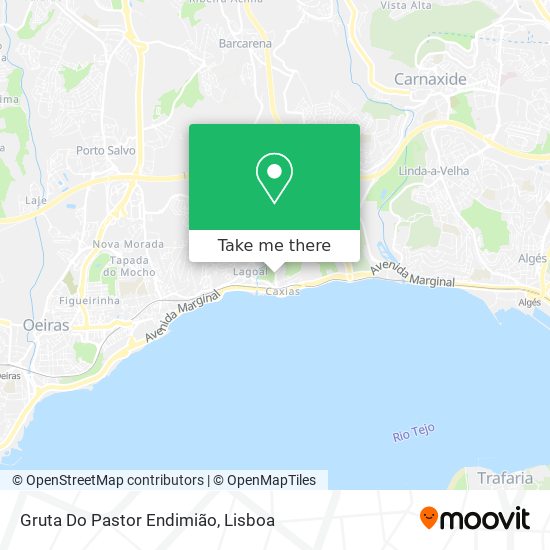 Gruta Do Pastor Endimião map