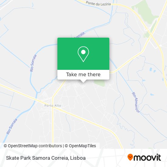 Skate Park Samora Correia map