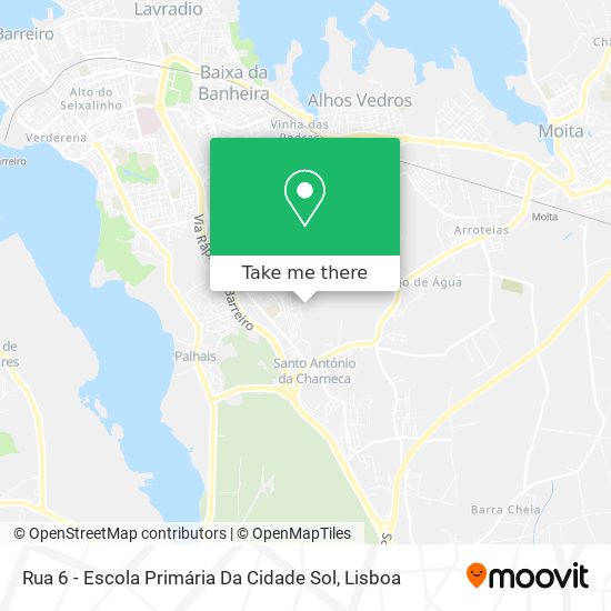 Rua 6 - Escola Primária Da Cidade Sol mapa