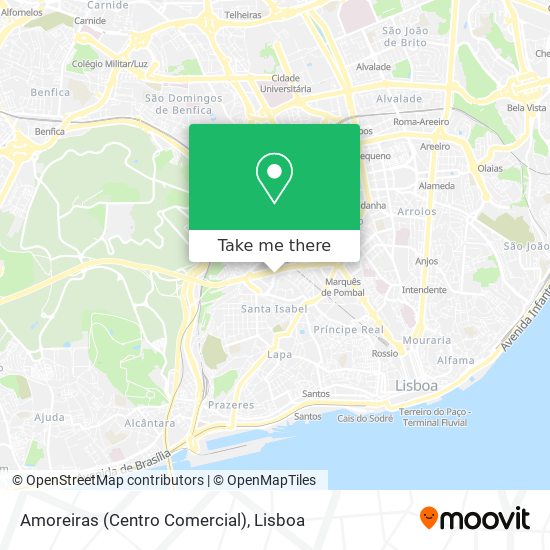 Amoreiras (Centro Comercial) mapa