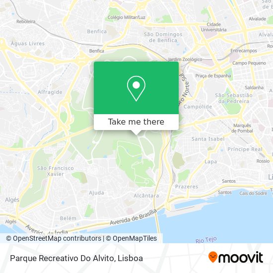 Parque Recreativo Do Alvito map