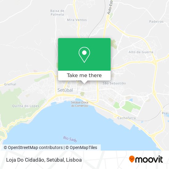 Loja Do Cidadão, Setúbal mapa