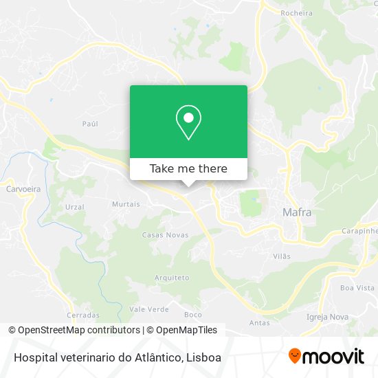Hospital veterinario do Atlântico mapa