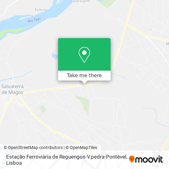 Estação Ferroviária de Reguengos-V.pedra-Pontével mapa